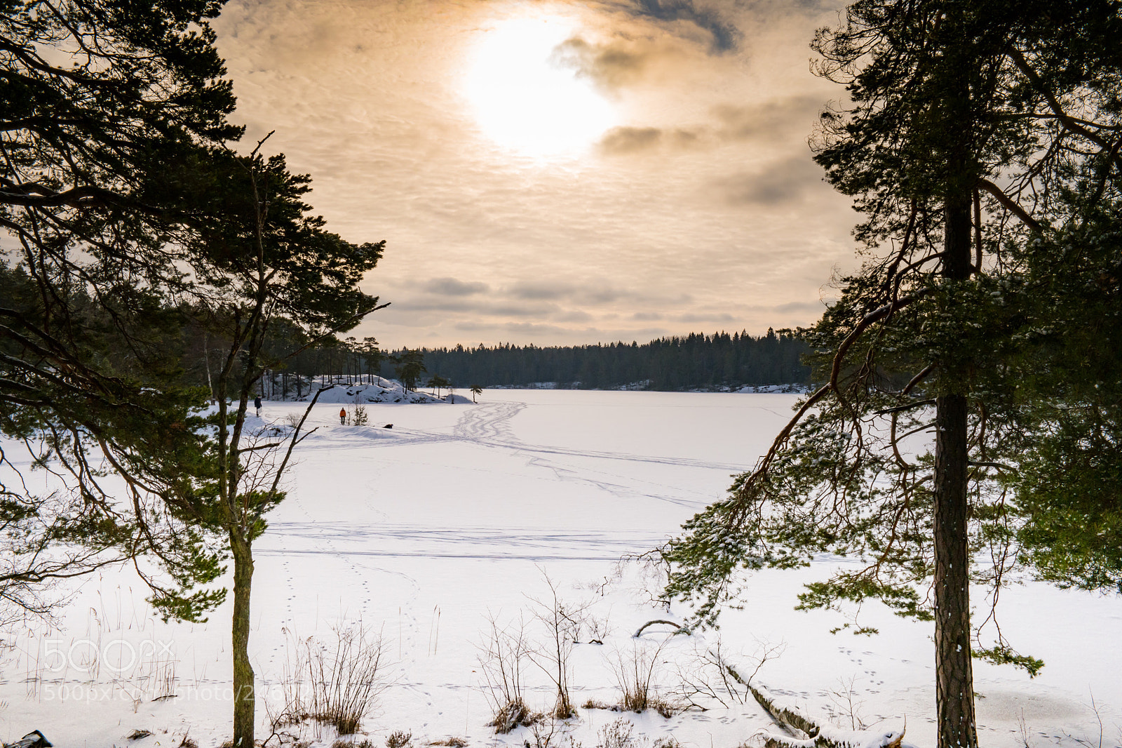 Samsung NX1 sample photo. Winter lake photography