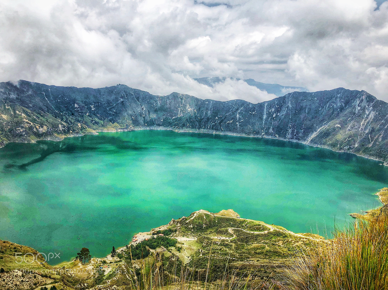 Apple iPhone X sample photo. Quilotoa lake photography