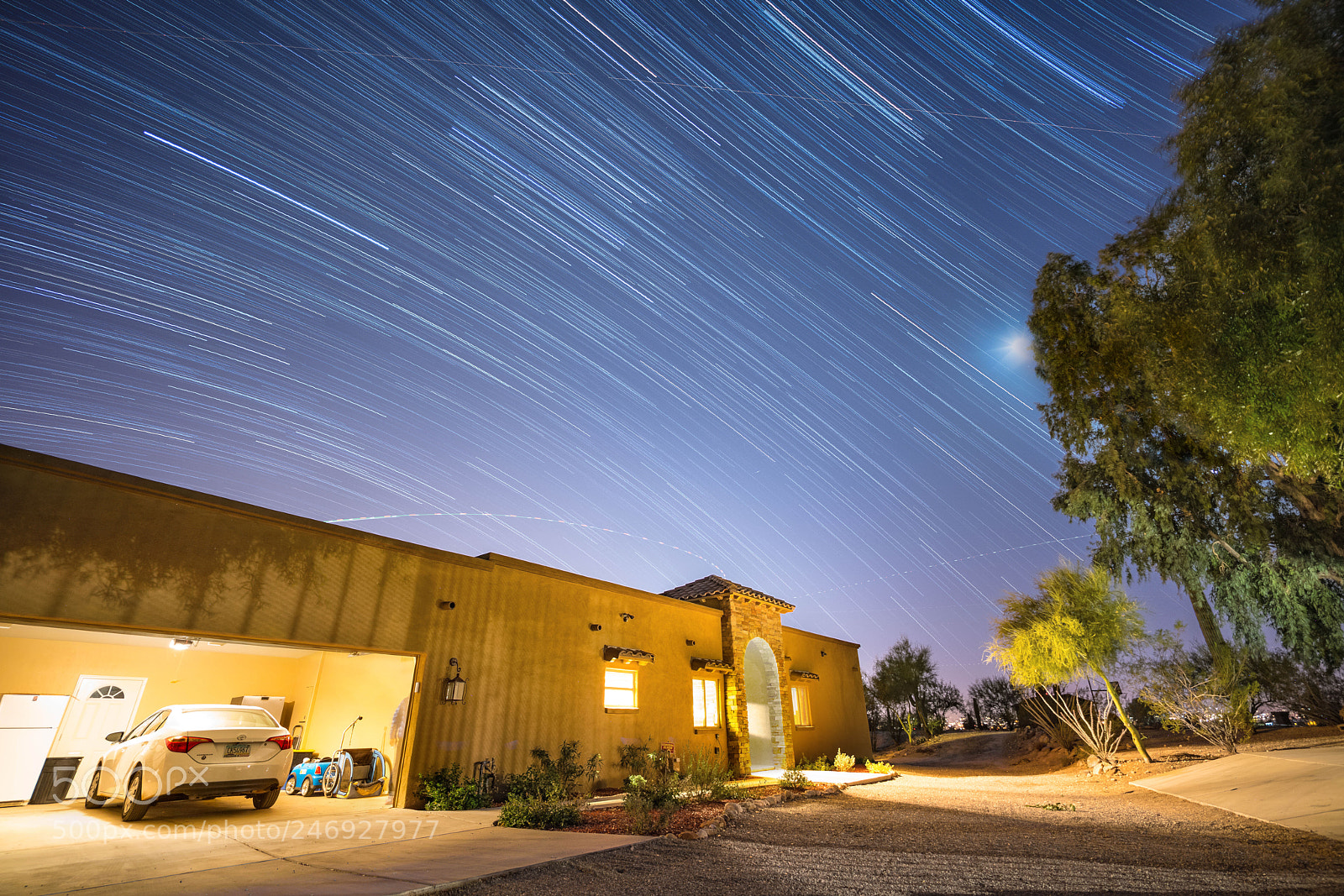Sony a7R III sample photo. Star track at night photography