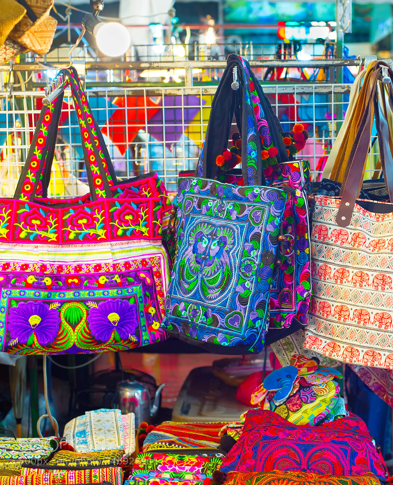 Nikon Df sample photo. Thailand bags at night photography