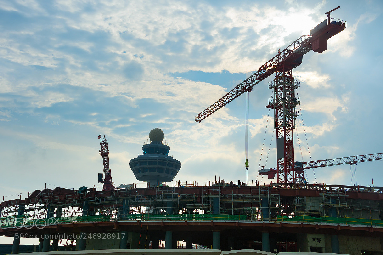 Nikon Df sample photo. Airport terminal construction site photography