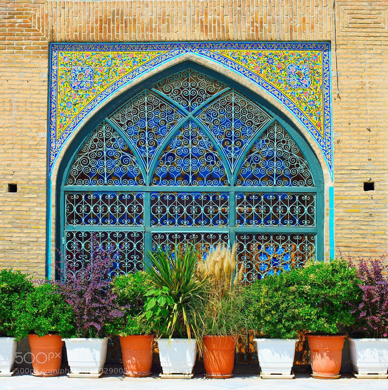 Nikon Df sample photo. Shah mosque wall. tehran photography