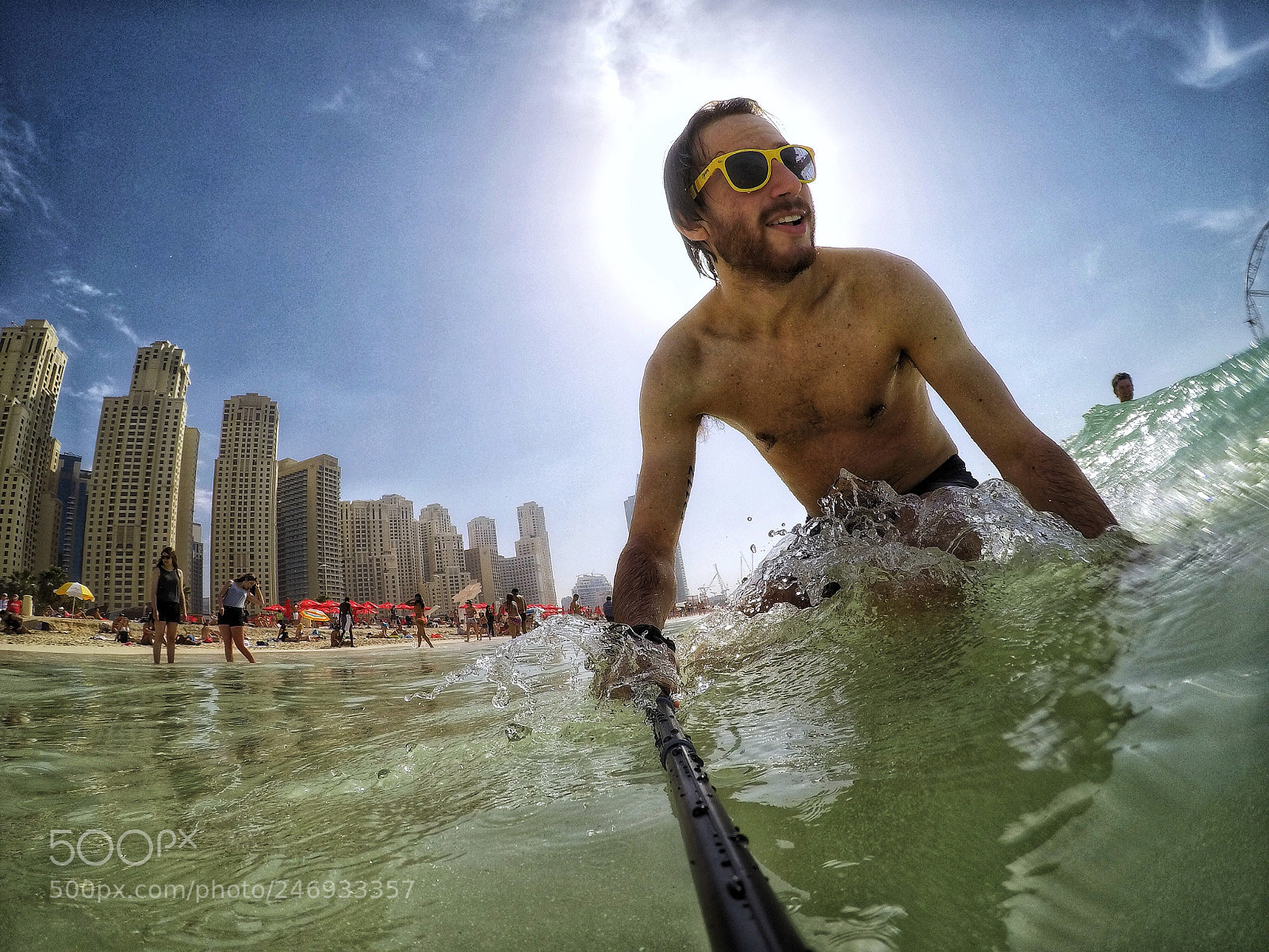 GoPro Hero5 Black sample photo. Sea against men spoiler photography