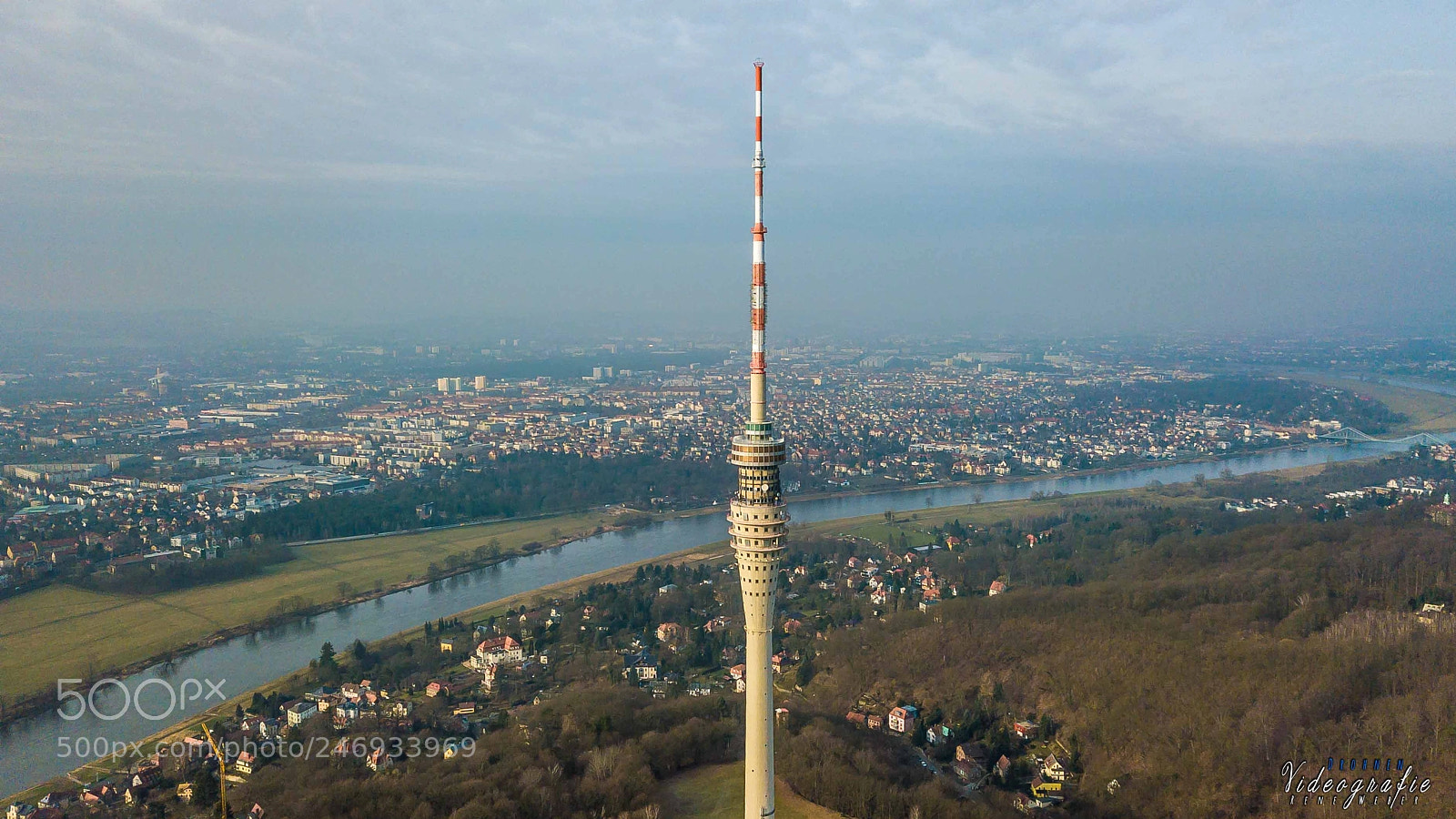 DJI FC220 sample photo. Dresdner fernsehturm photography