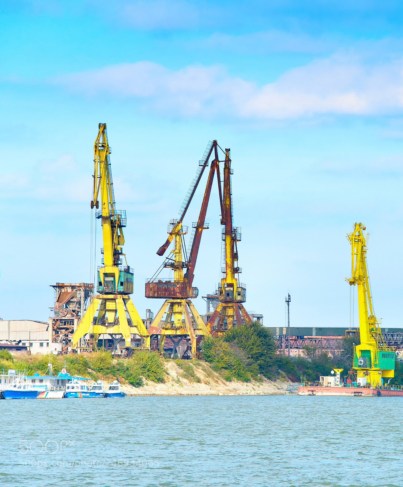 Nikon Df sample photo. Danube river industrial cargo photography