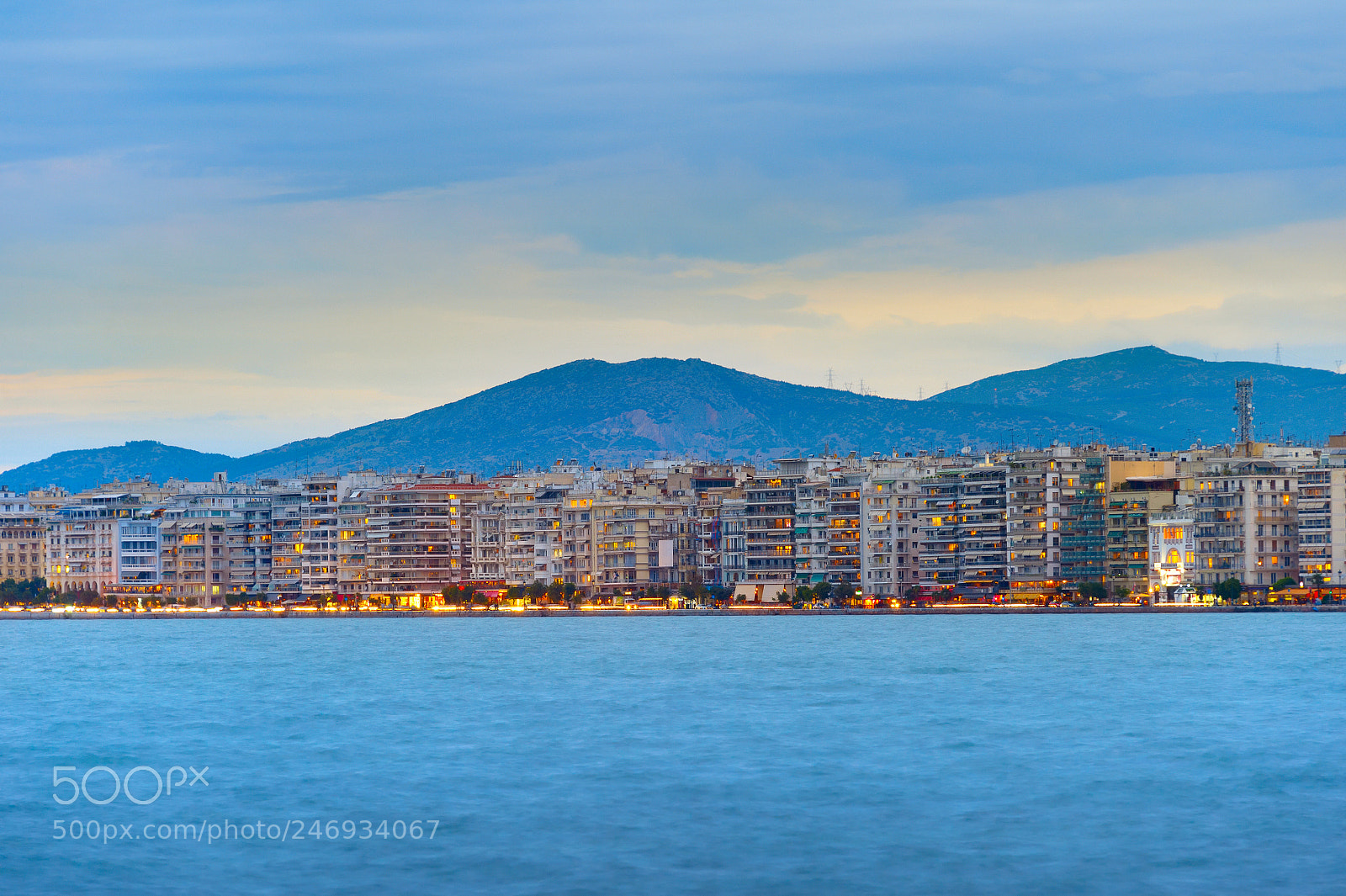 Nikon Df sample photo. Thessaloniki waterfront skyline, greece photography