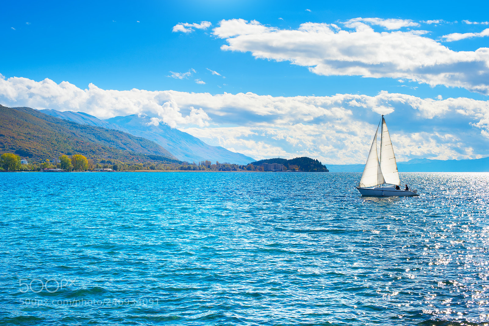 Nikon Df sample photo. Yacht on ohrid lake photography