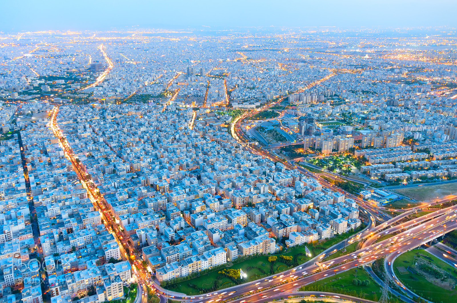 Nikon Df sample photo. Skyline of tehran. aerial photography
