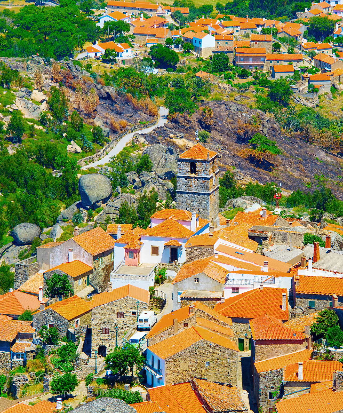 Nikon Df sample photo. Monsanto village aerial view photography