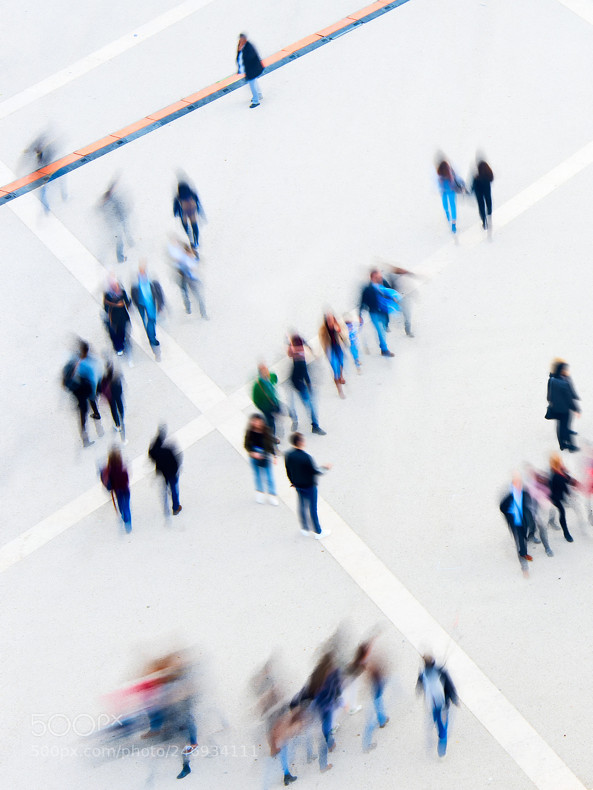 Nikon Df sample photo. Blured motion people. aerial photography