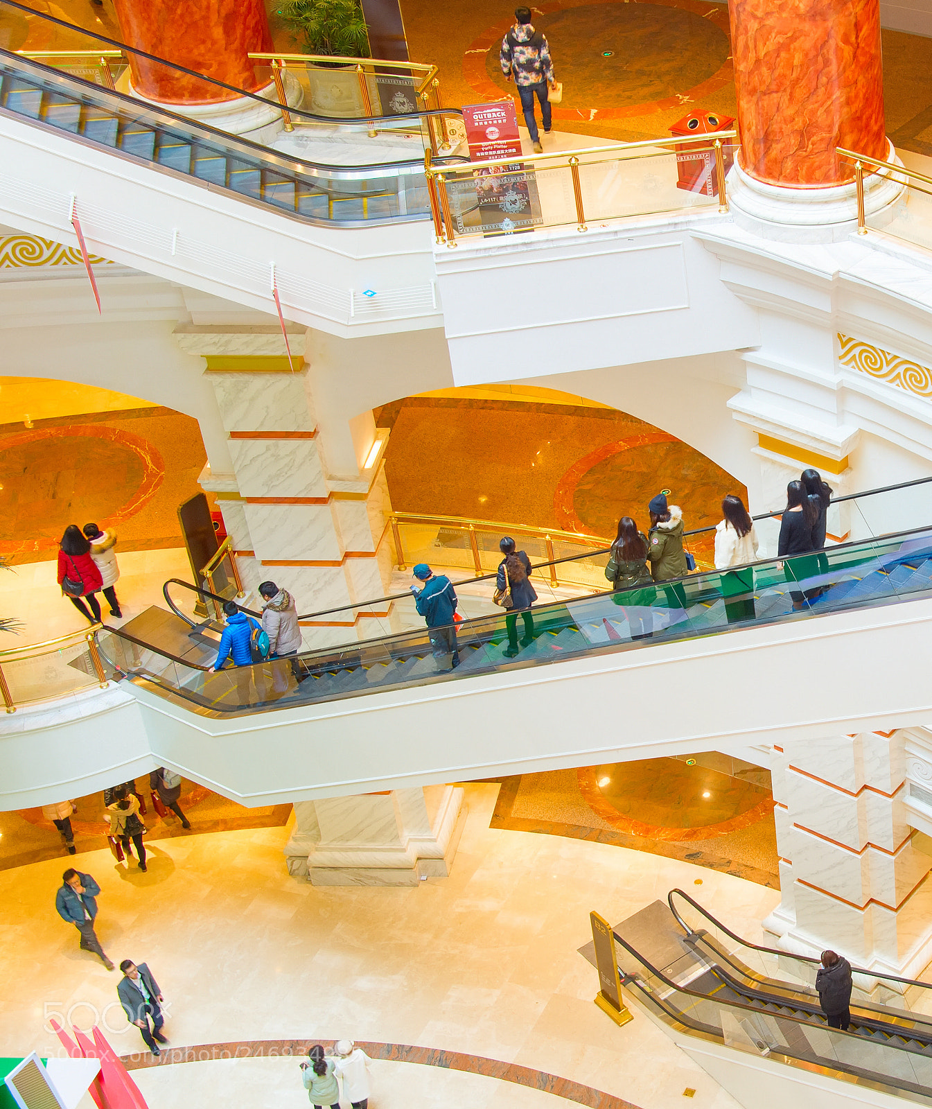 Nikon Df sample photo. Escaltor at shopping mall photography