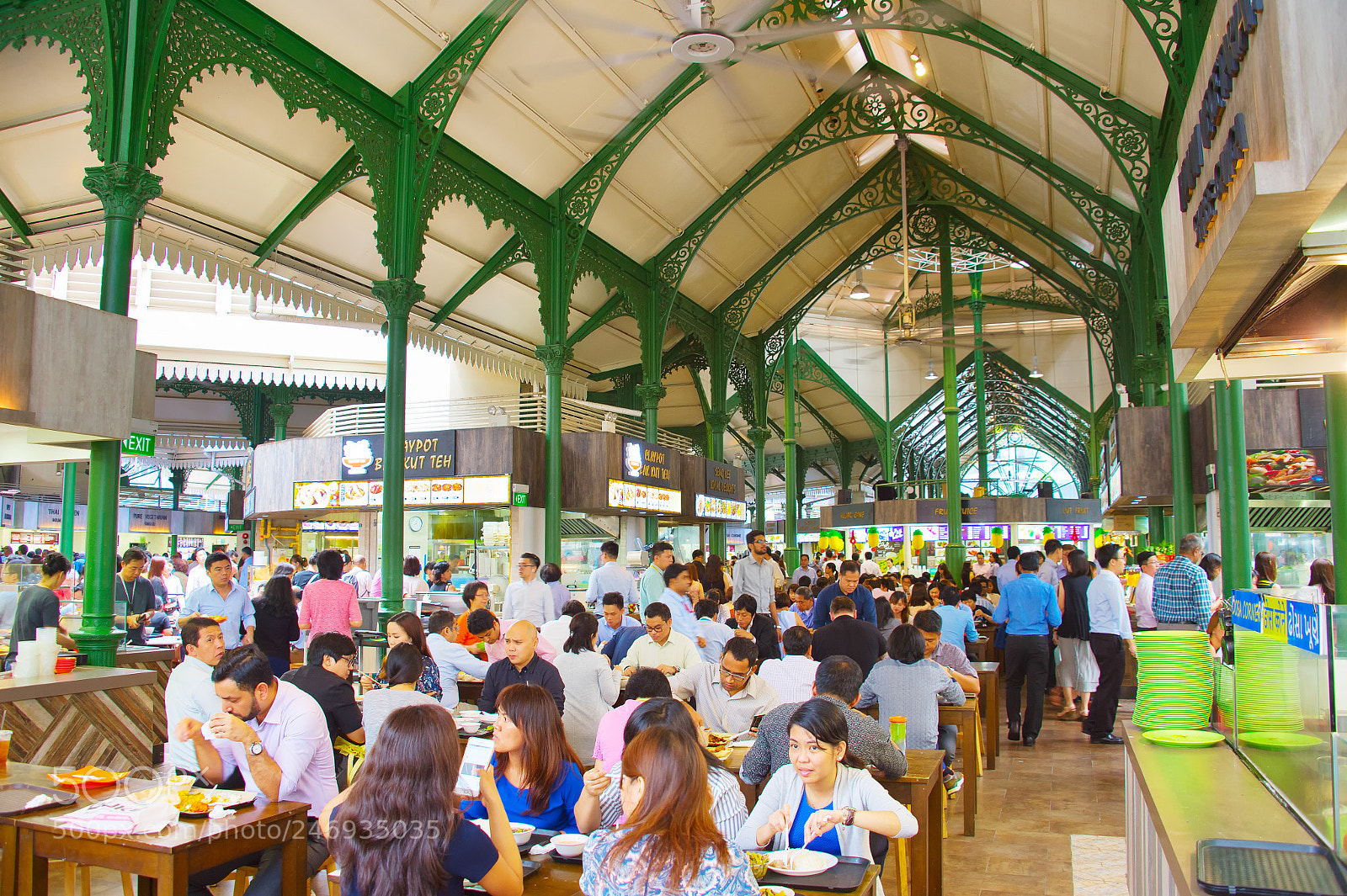 Nikon Df sample photo. People indoor food court photography