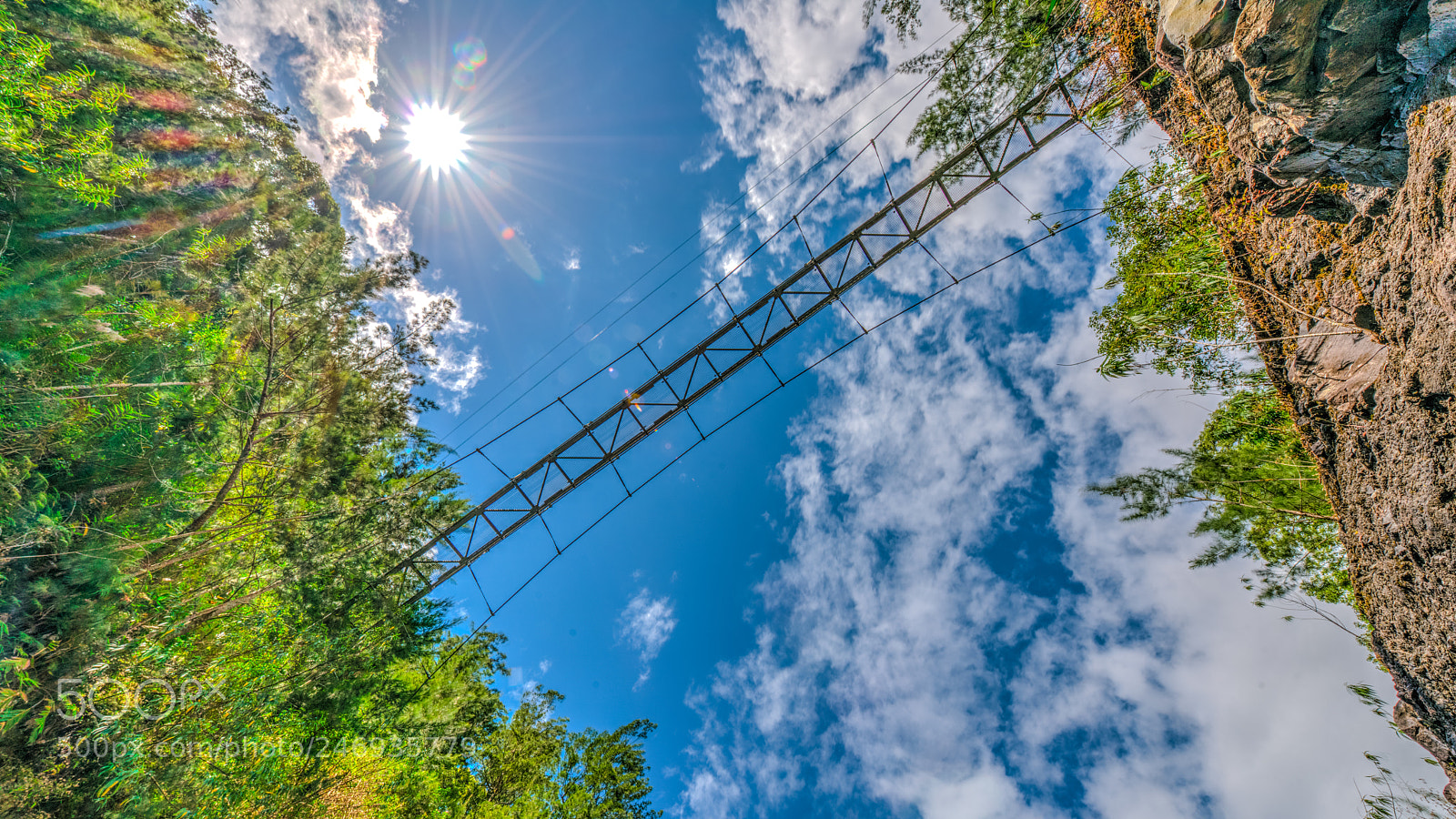 Nikon D800E sample photo. Suspension bridge, salazie, island photography