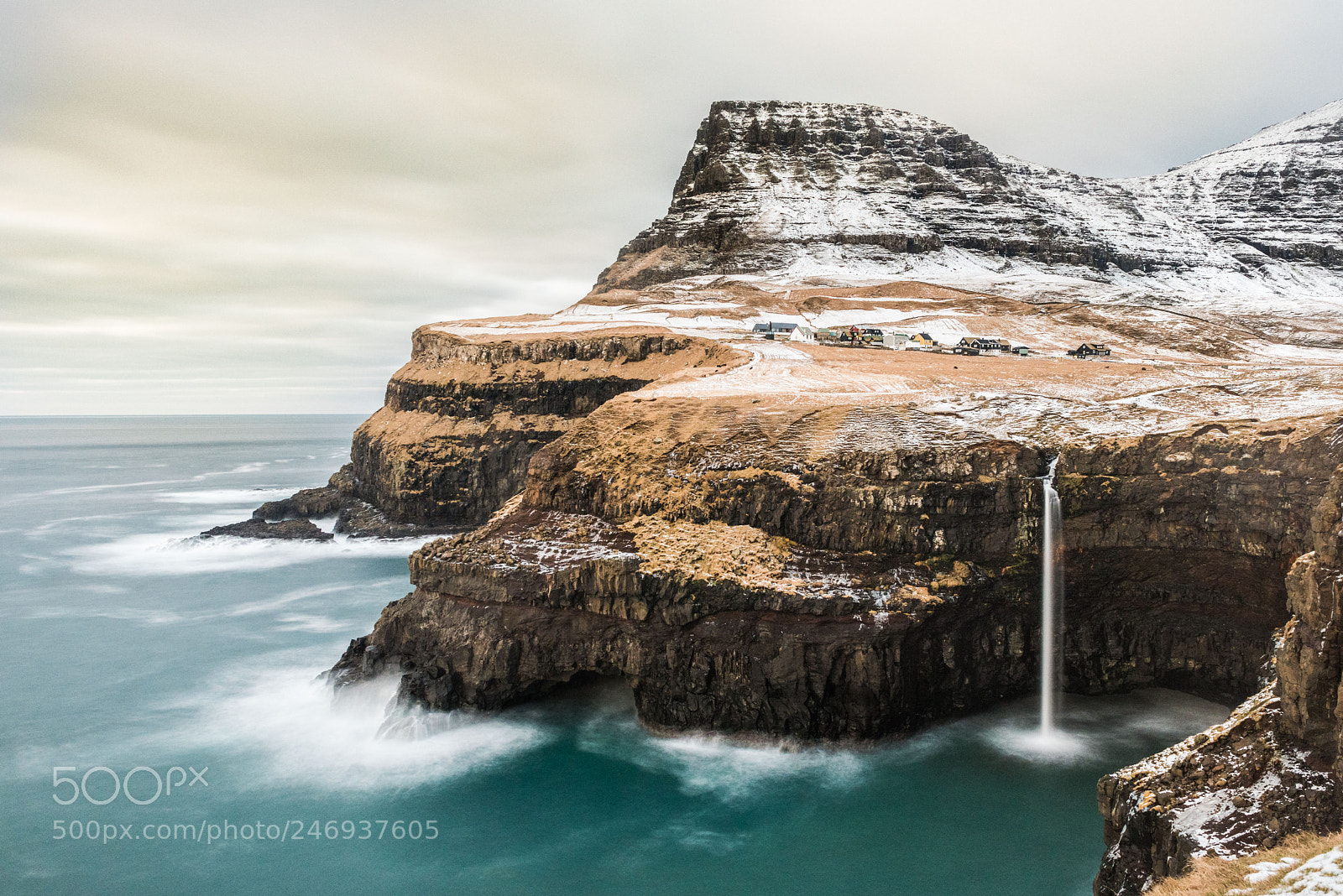 Nikon D810 sample photo. Mulafossur waterfall, faroe islands photography
