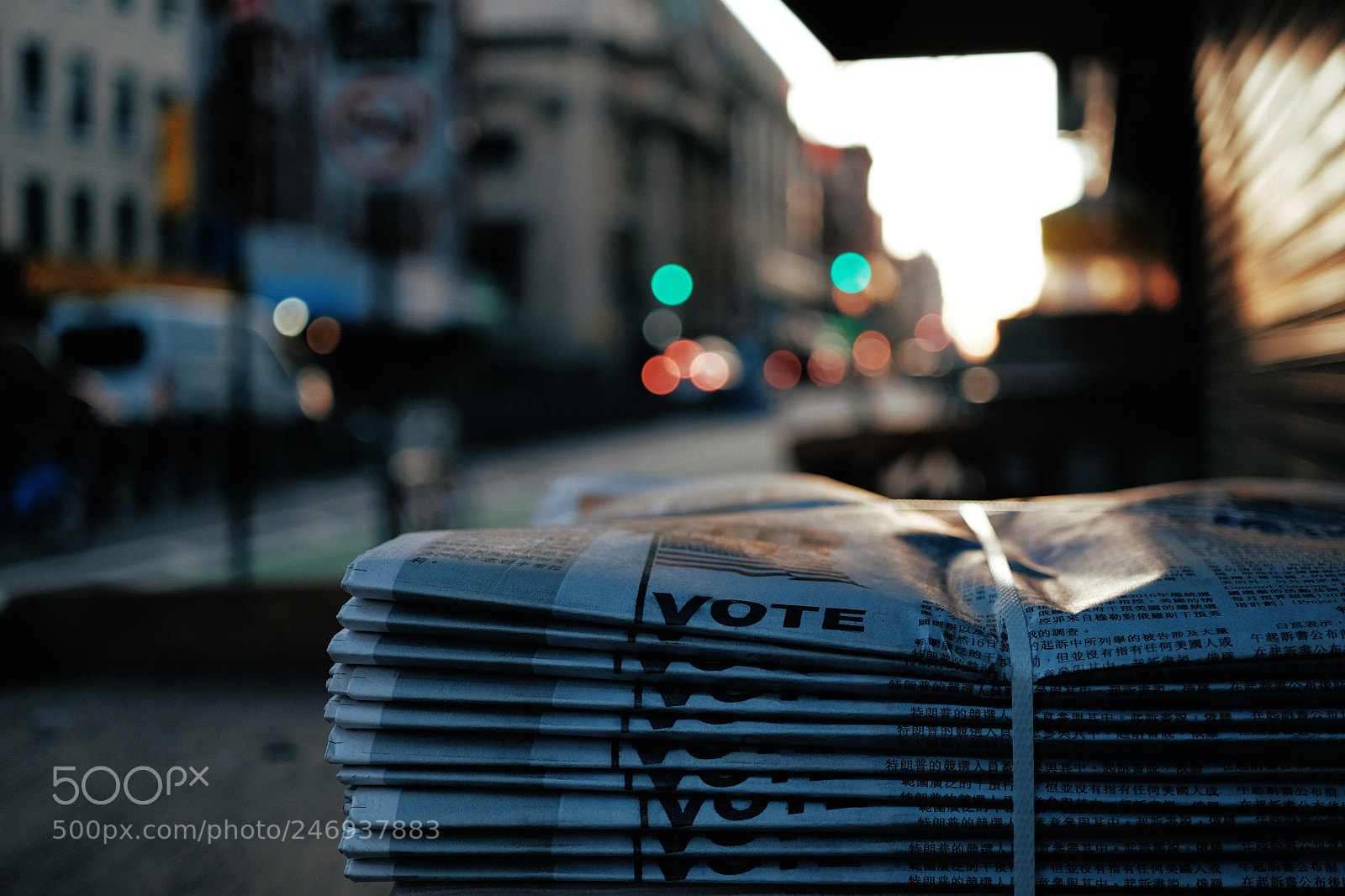 Fujifilm X-T10 sample photo. Newspaper vote photography