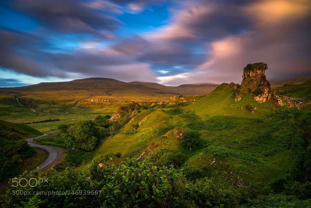 Sony a7R sample photo. Fairy glen sunset photography