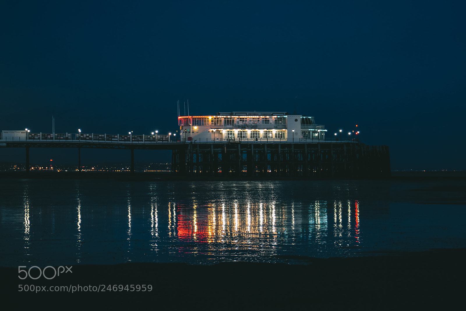 Canon EOS 7D sample photo. Worthing pier at night photography