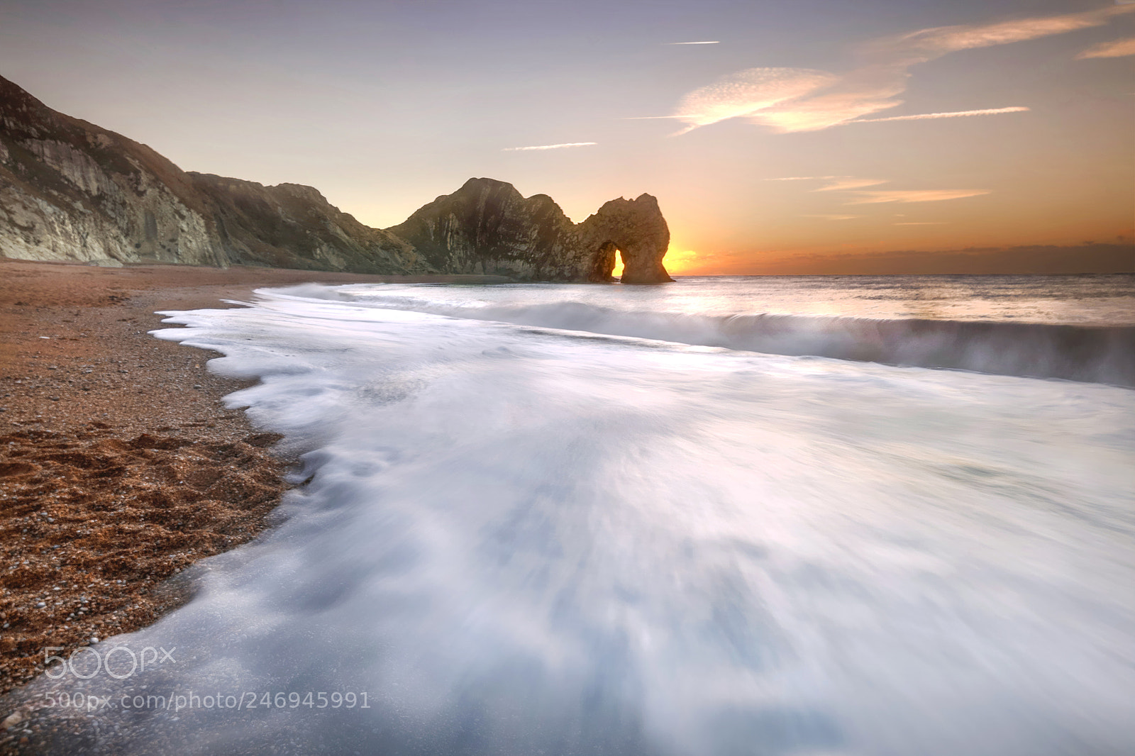 Canon EOS 5DS R sample photo. Durdle door winter sunrise photography