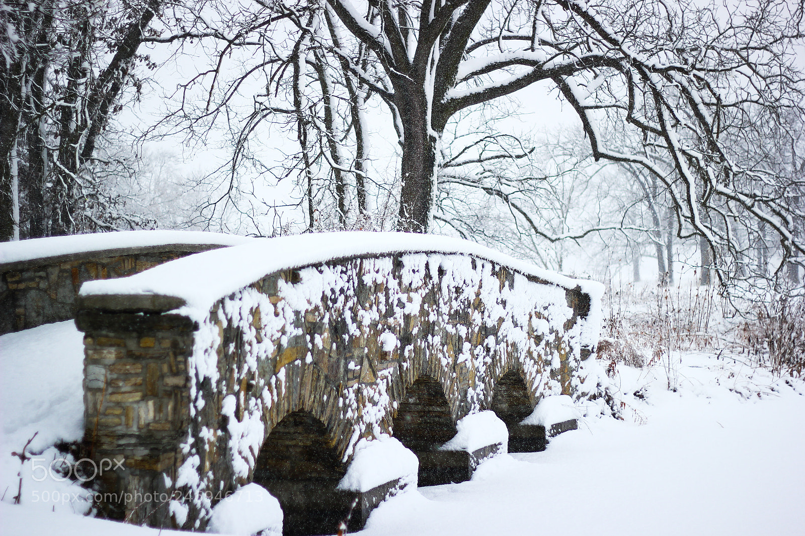 Canon EOS 550D (EOS Rebel T2i / EOS Kiss X4) sample photo. Snow-laden stone bridge photography