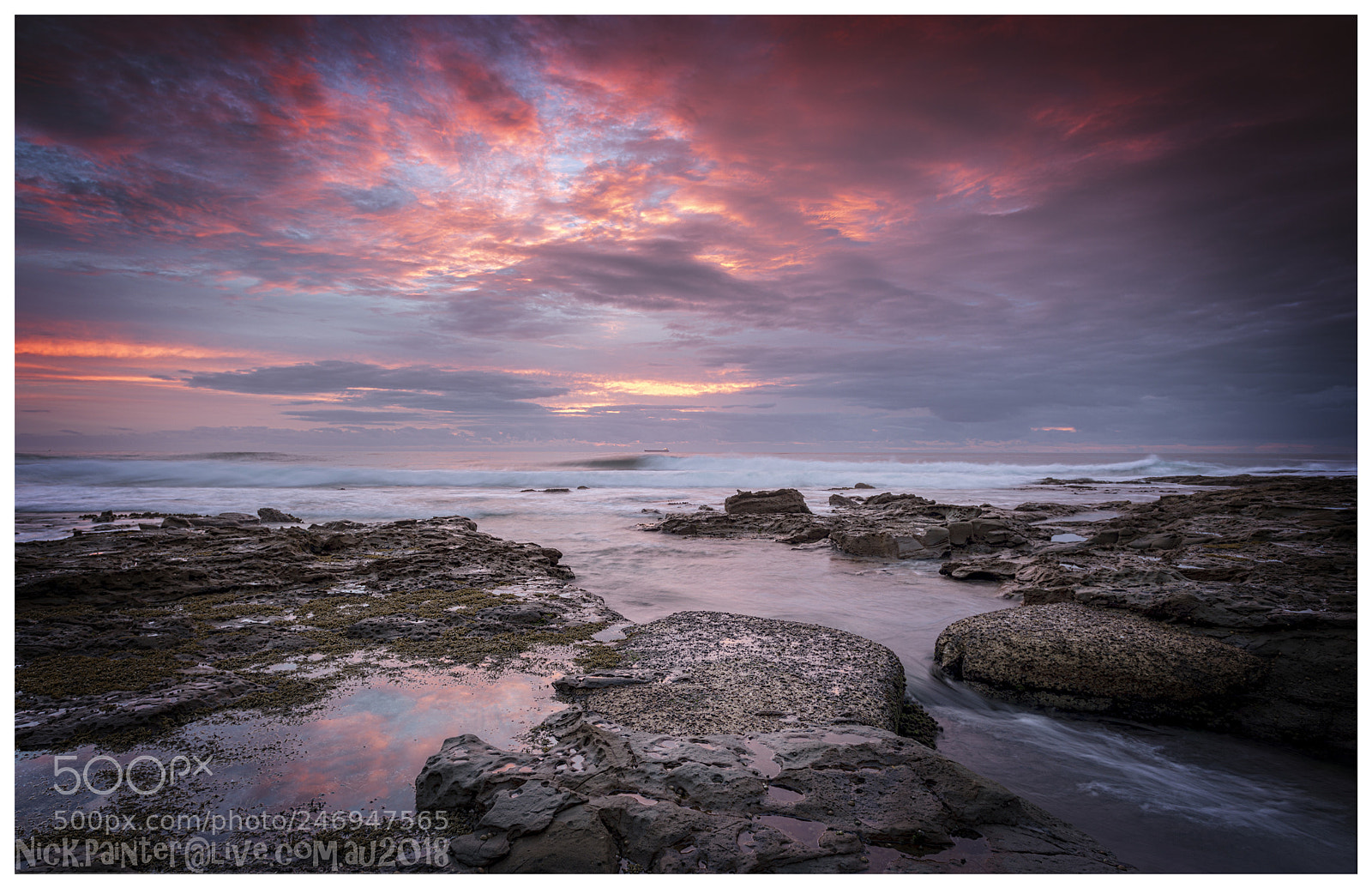 Nikon D800 sample photo. Sunrise @ ocean baths photography