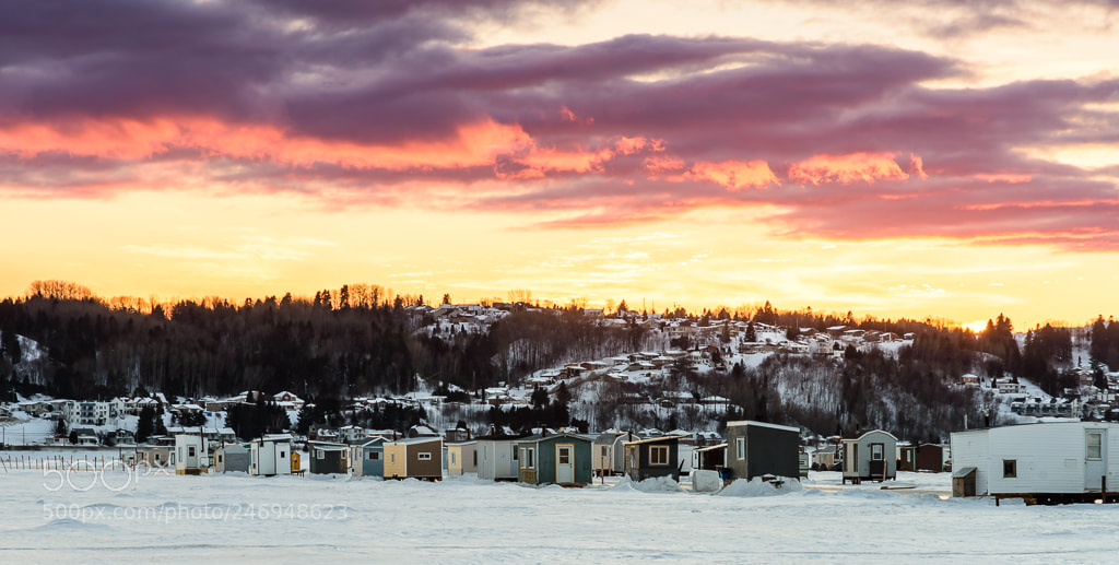 Nikon D7200 sample photo. Sunset on ice photography