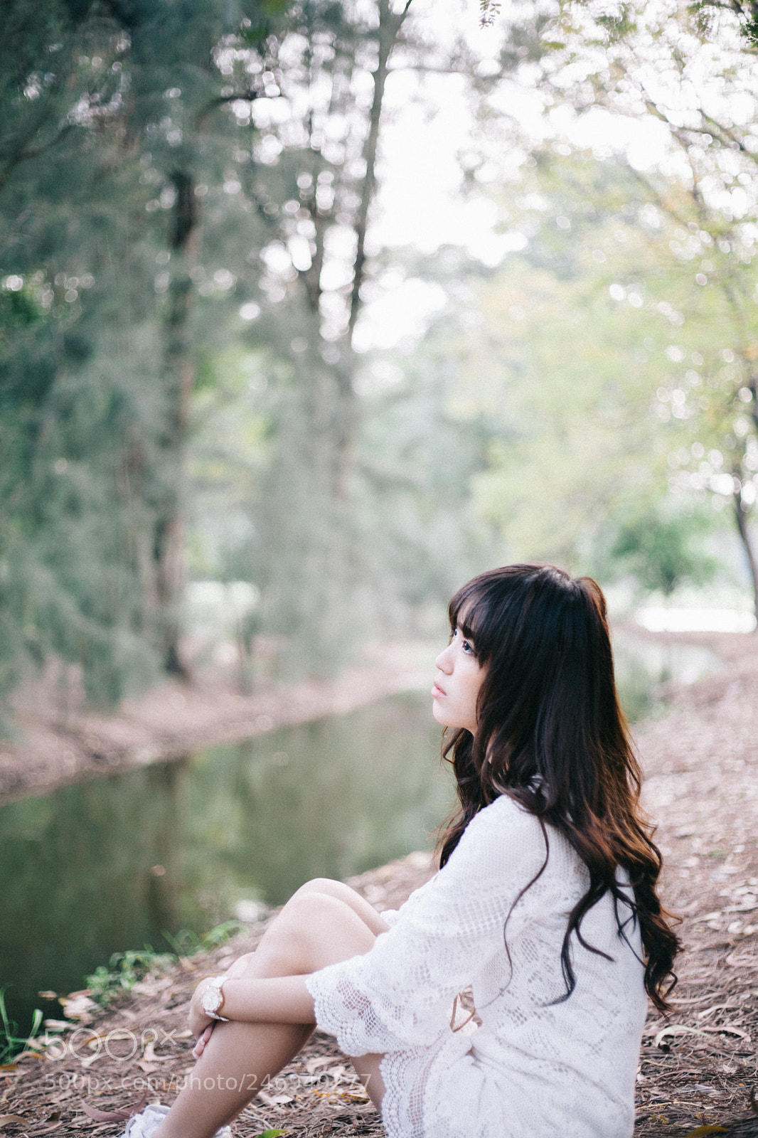 Canon EOS 5D sample photo. Beauty girl in white photography
