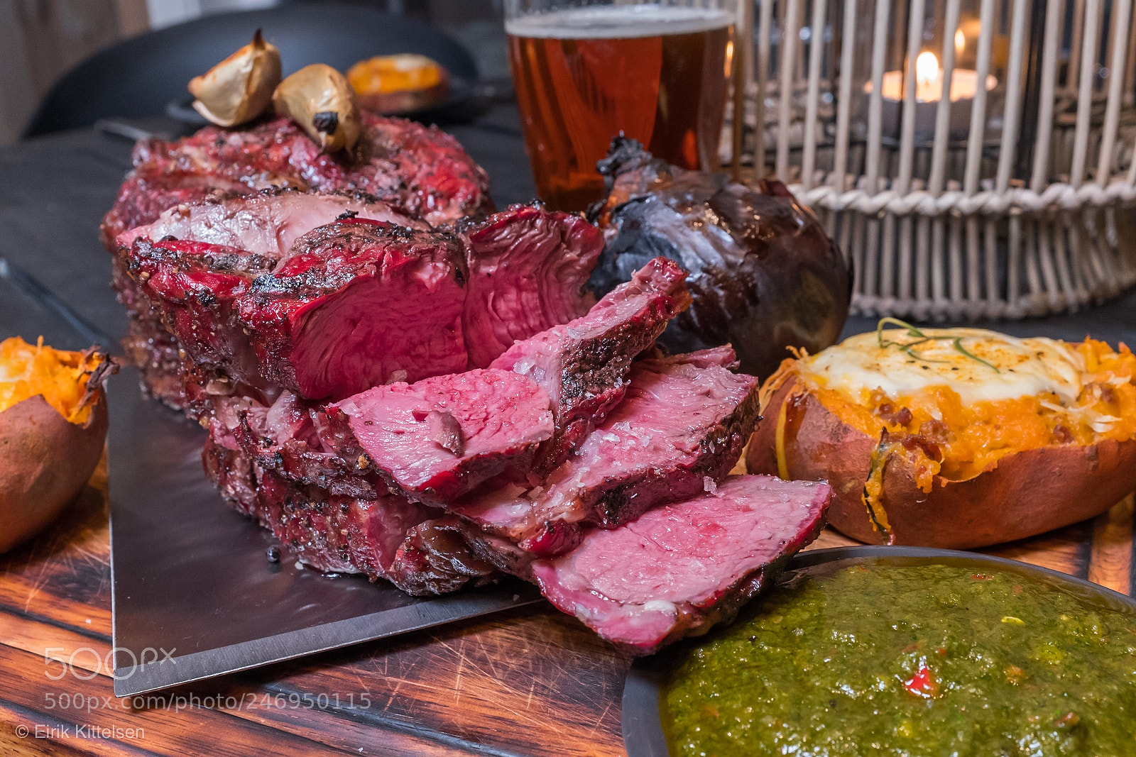 Fujifilm X100F sample photo. Angus ribeye steak with photography