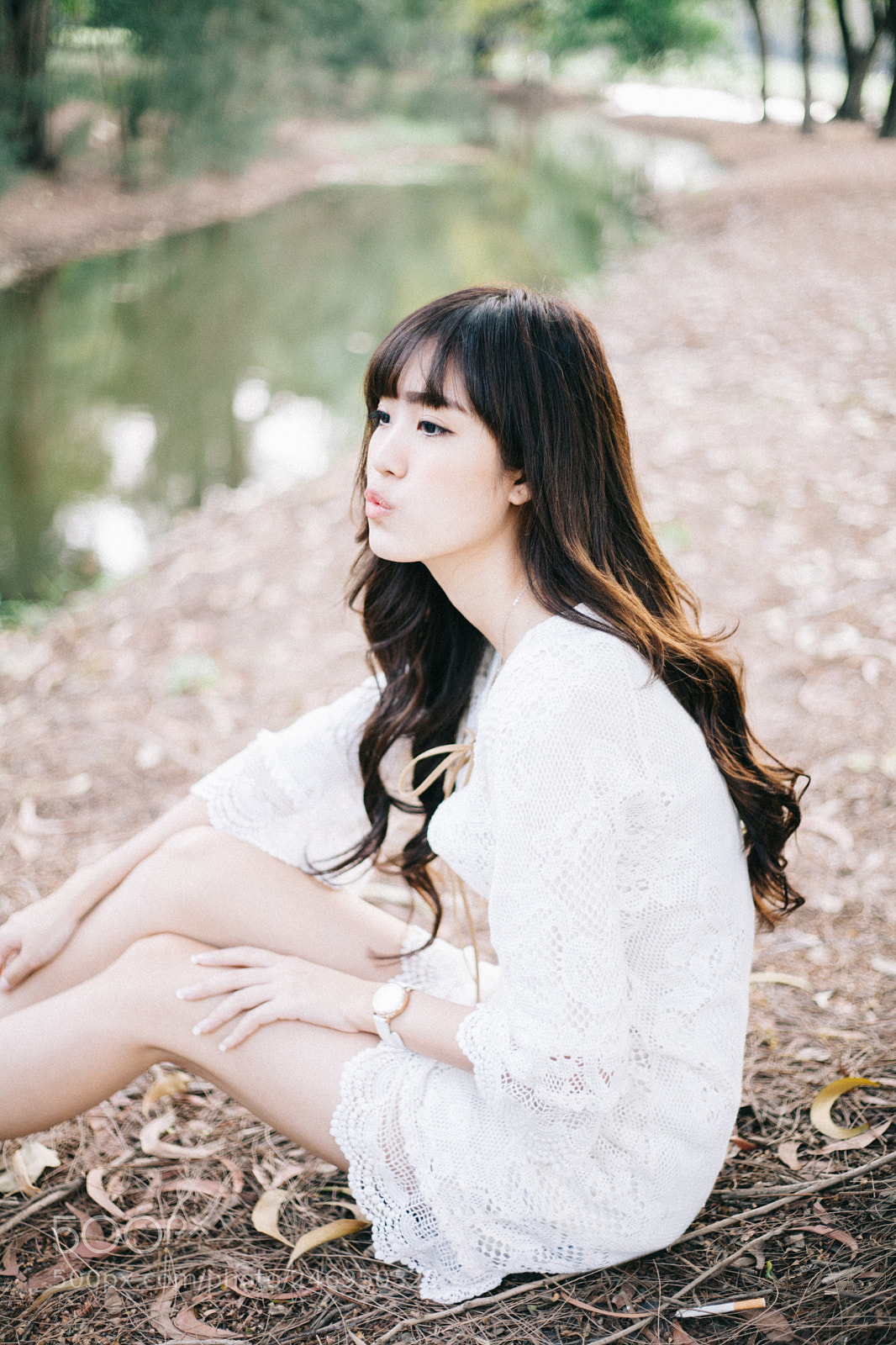 Canon EOS 5D sample photo. Beauty girl in white photography
