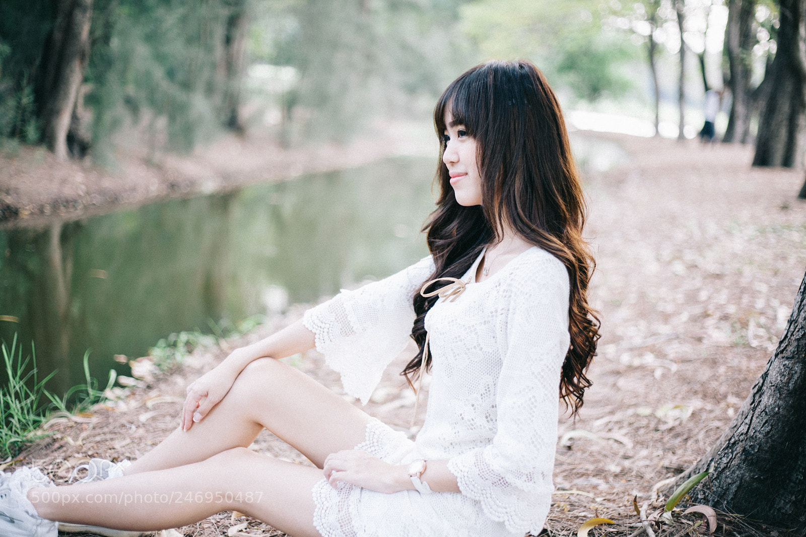 Canon EOS 5D sample photo. Beauty girl in white photography