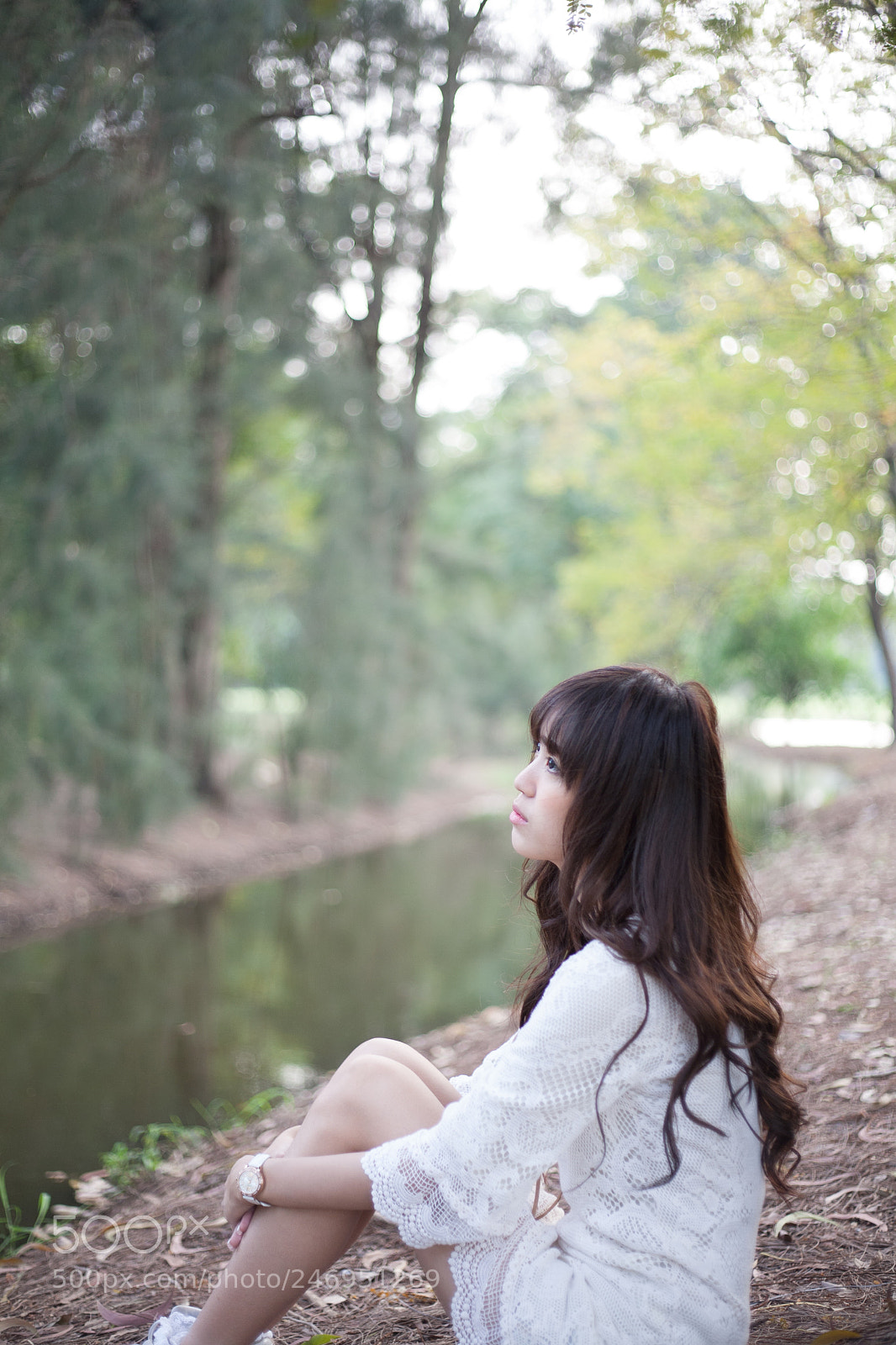Canon EOS 5D sample photo. Beauty girl in white photography