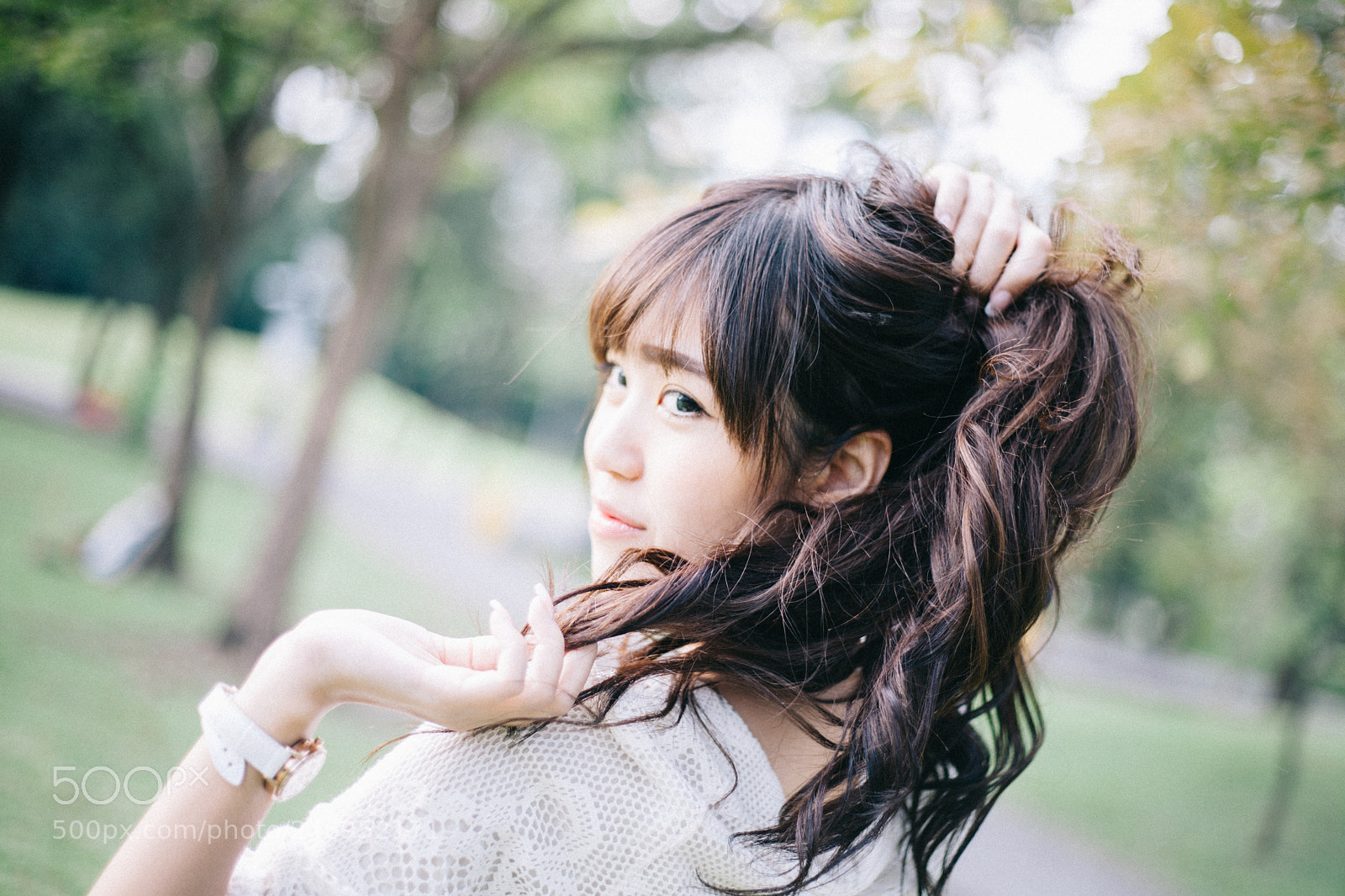 Canon EOS 5D sample photo. Beauty girl in white photography