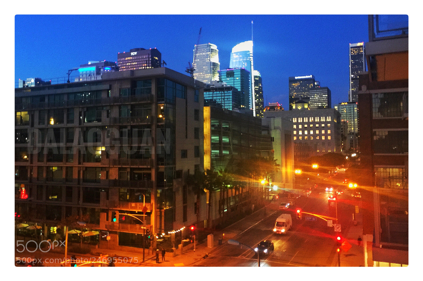 Apple iPhone 6 Plus sample photo. 夜幕下的洛杉矶 photography