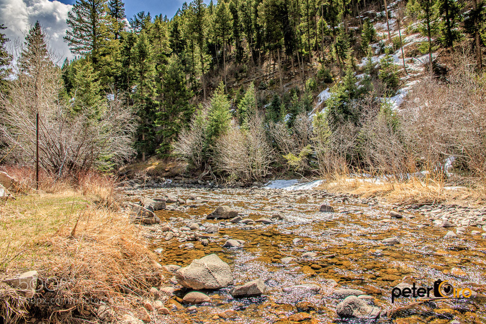 Canon EOS 7D Mark II sample photo. Stream along boulder canyon photography