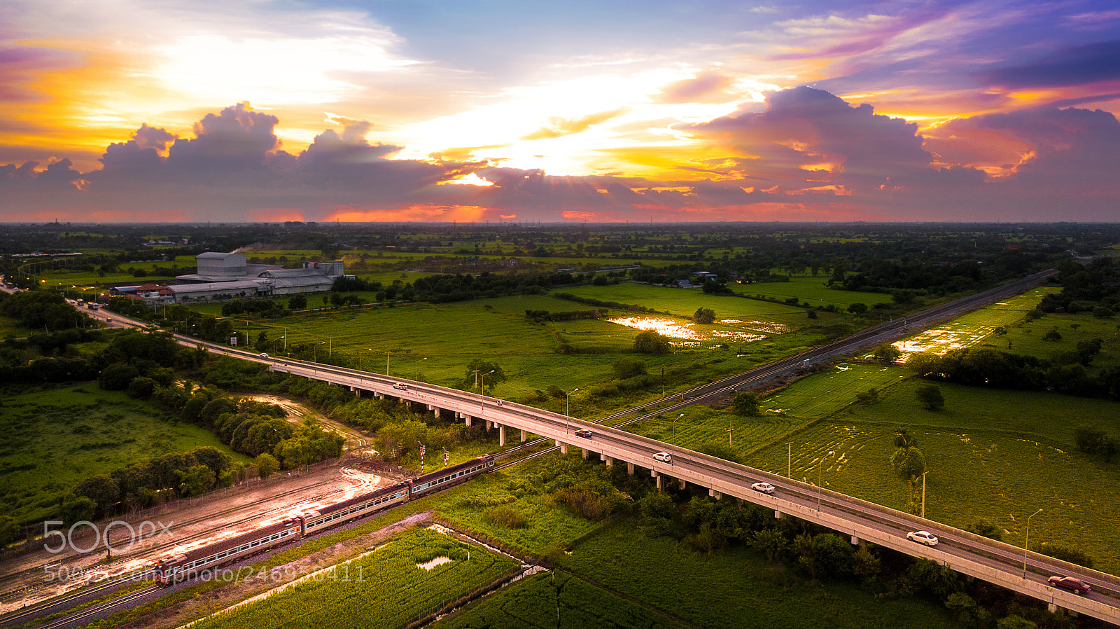 DJI FC220 sample photo. Junction x way car photography