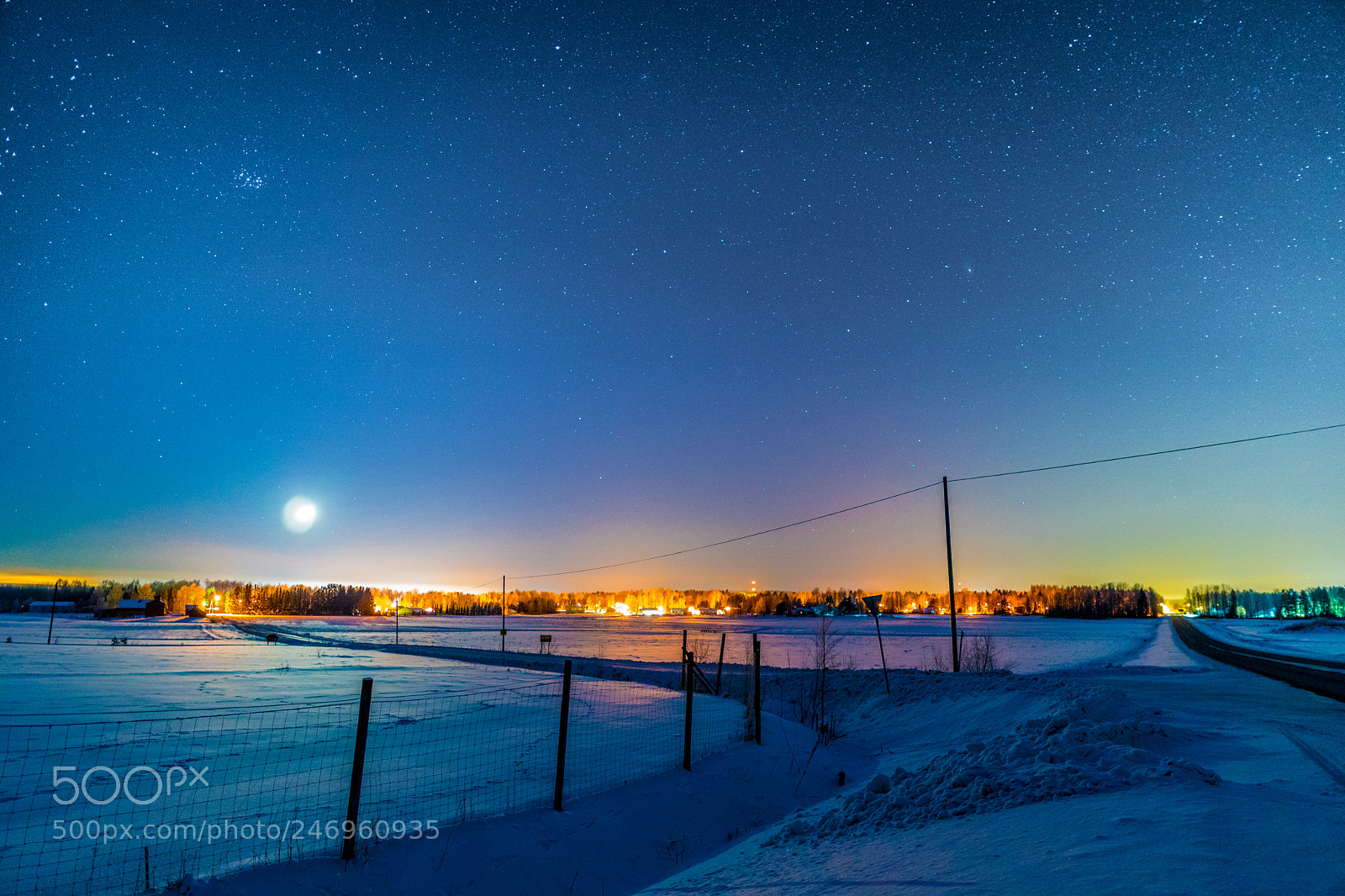 Sony a6500 sample photo. Tervakoski at night photography