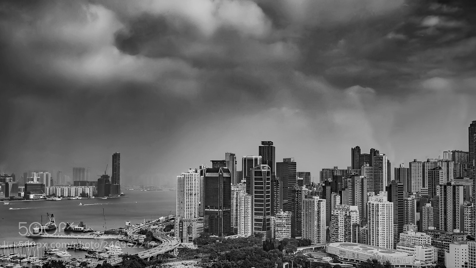 Fujifilm X-T1 sample photo. Hong kong bw photography