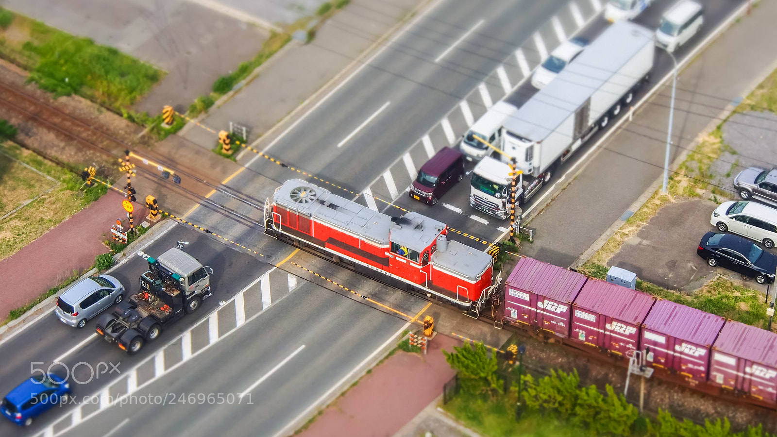 Olympus OM-D E-M5 sample photo. Railroad crossing photography