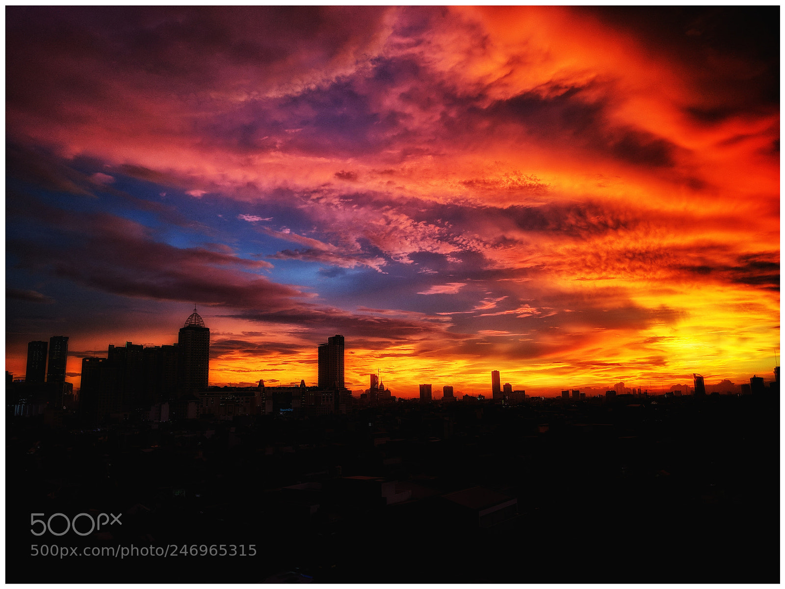 Google Nexus 6P sample photo. Sunset over jakarta photography