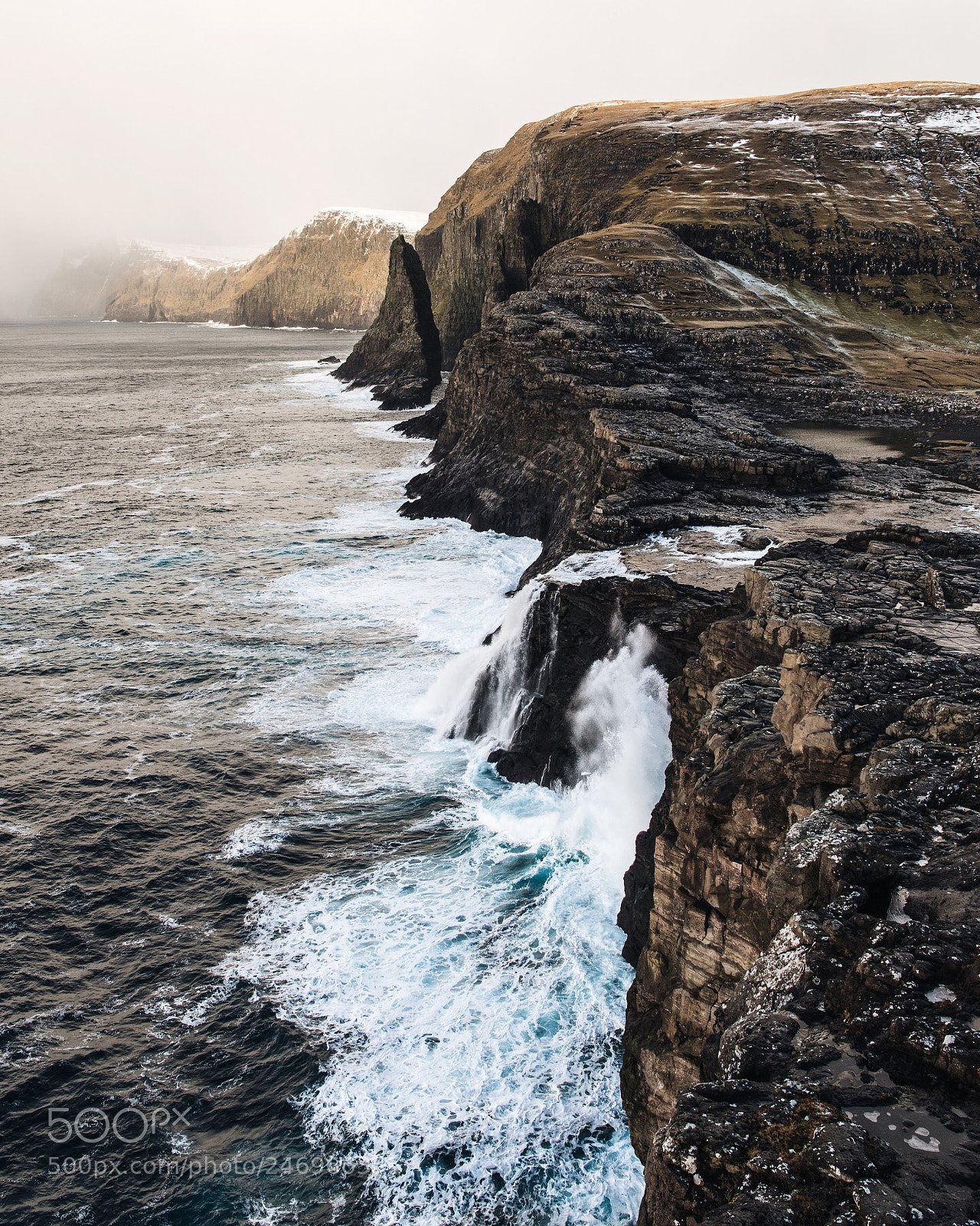 Nikon D810 sample photo. Bosdalafossur. sorvagsvatn. faroe islands photography