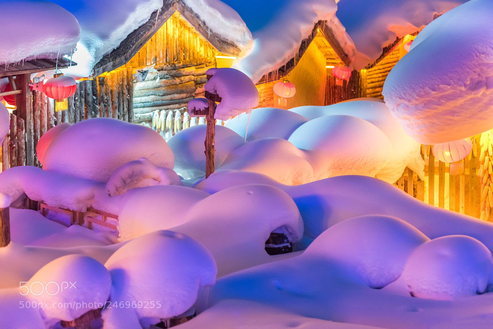 Nikon D810 sample photo. Snow town photography