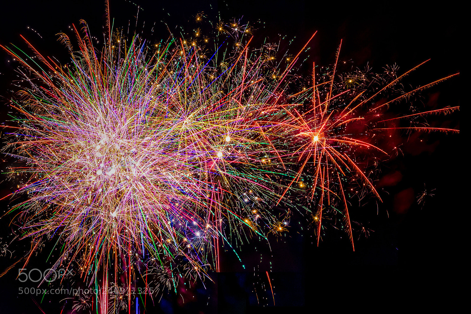 Canon EOS M10 sample photo. Fireworks stacked photography