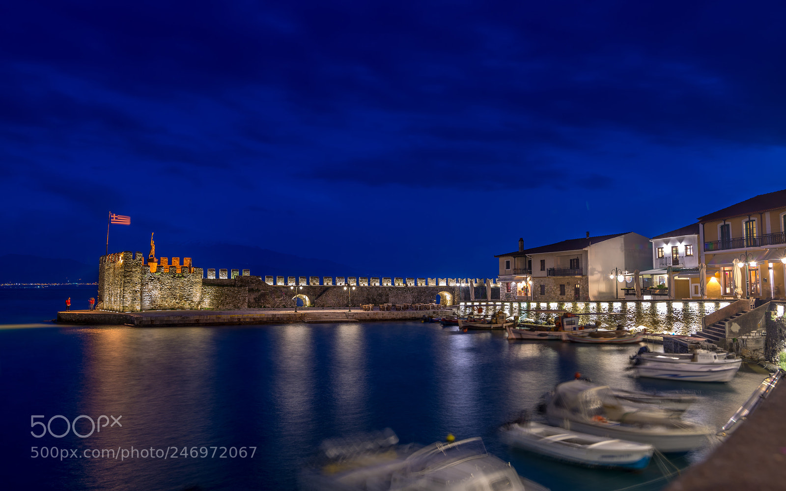 Nikon D800 sample photo. Nafpaktos at night photography