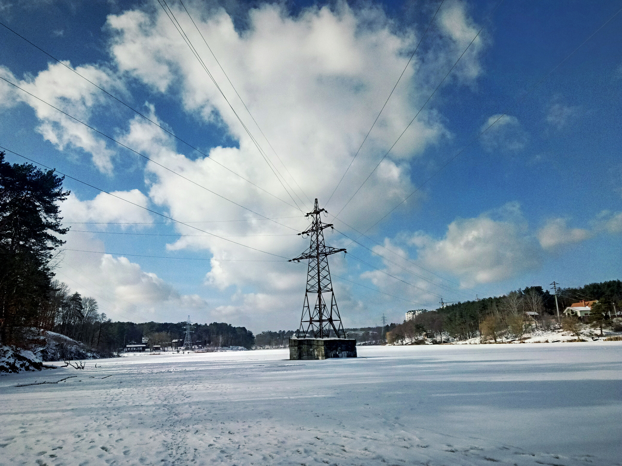 Meizu U20 sample photo. Frozen river photography