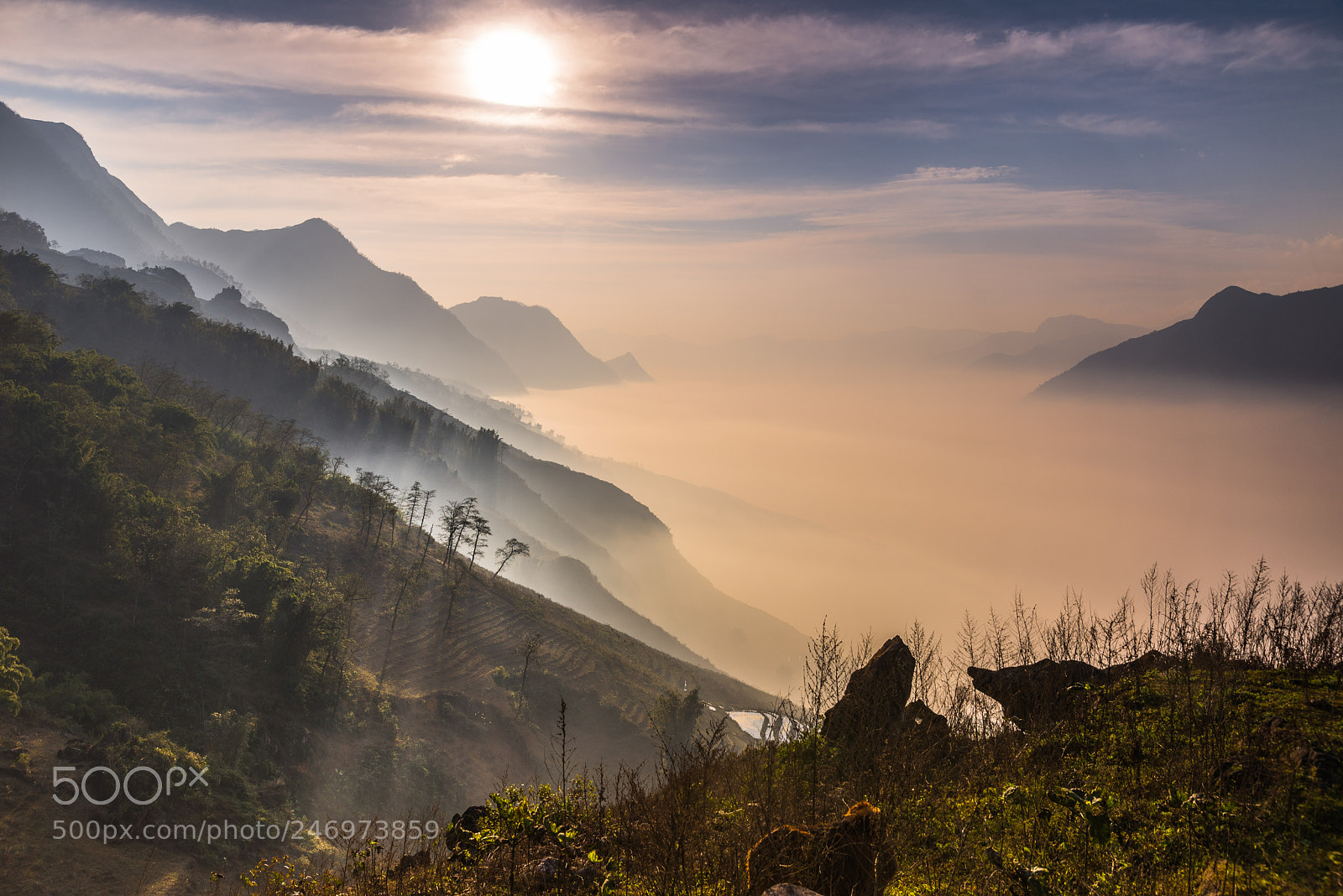 Nikon D610 sample photo. Sunrise in sapa photography