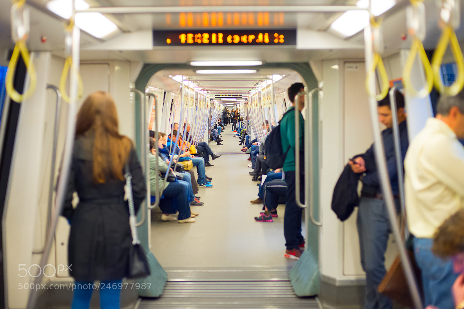 Nikon Df sample photo. People subway train bucharest photography