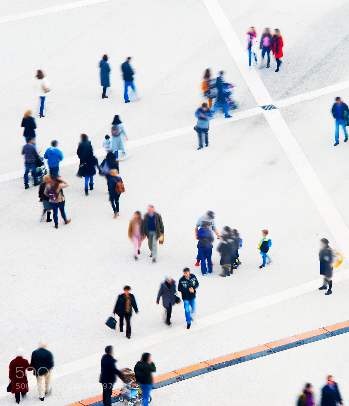 Nikon Df sample photo. Crowd aerial view. motion photography