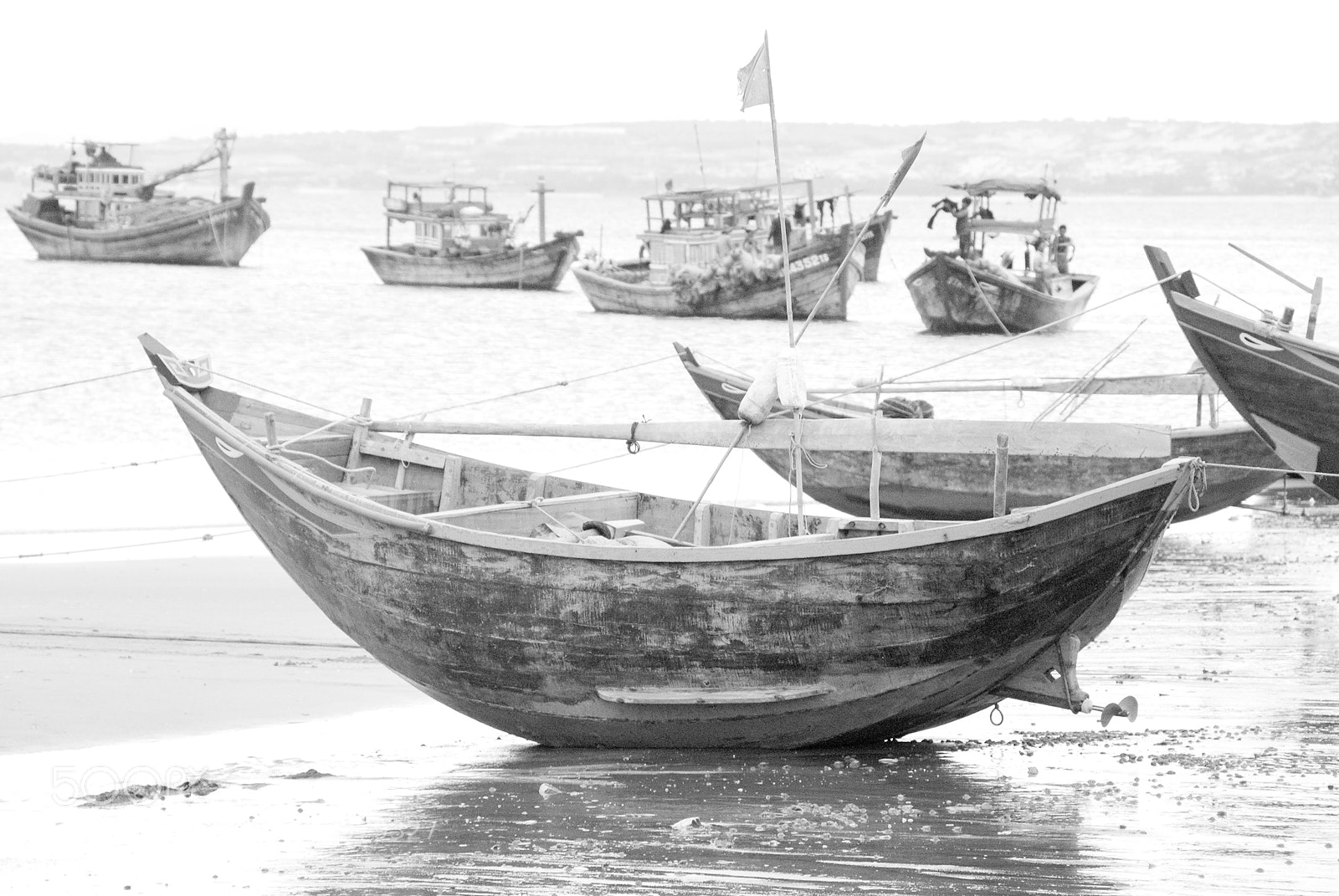 Nikon D200 sample photo. Fishing boats, kep, cambodai photography