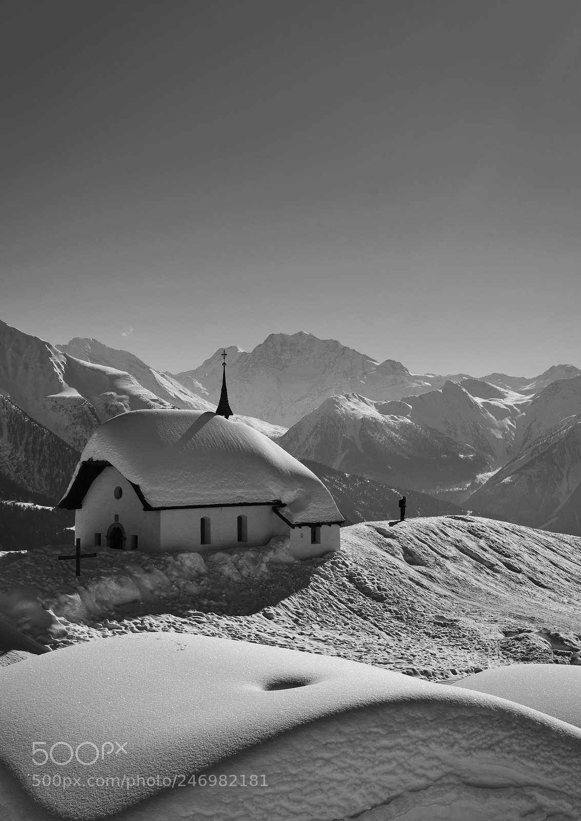 Nikon D3100 sample photo. Church in snow photography