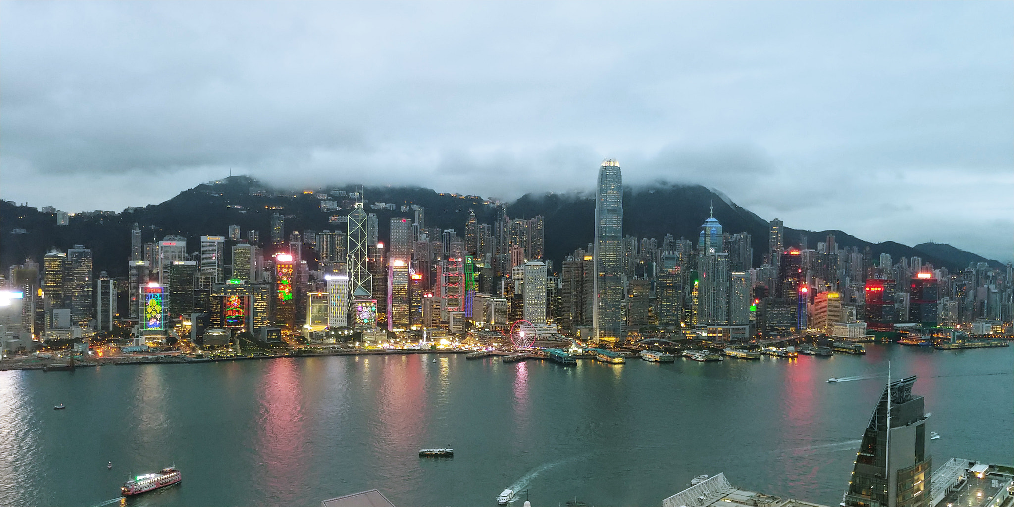 LG V30 sample photo. Hong kong after the rain photography