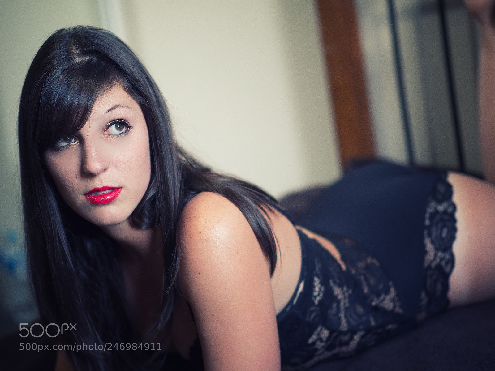 Olympus PEN-F sample photo. Elodie boudoir lingerie portrait photography